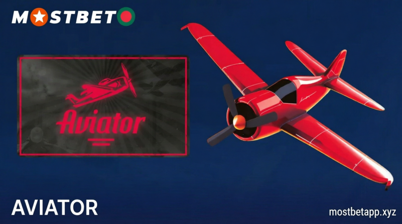 Aviator crash game interface in Mostbet casino app collection