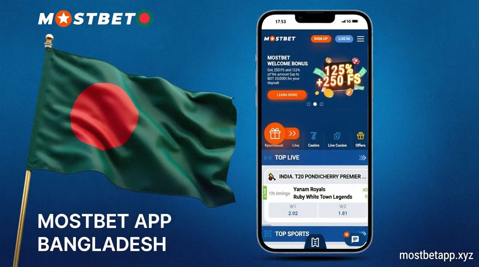 Mostbet App United Arab Emirates download preview